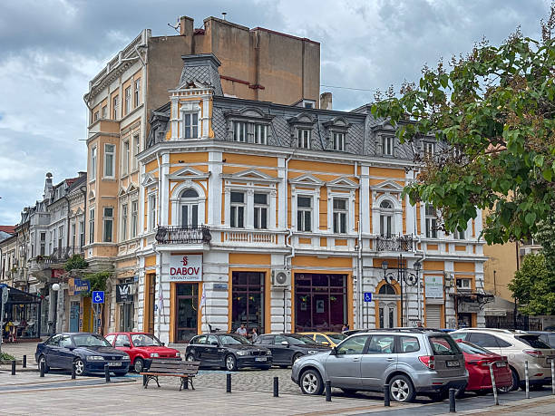 Ruse, Bulgaria - May 27 , 2025  Old historical houses in the city of Ruse in north Bulgaria