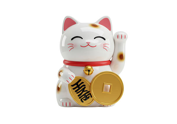 istock Isolated Lucky Cat with Golden Coin 2228644147