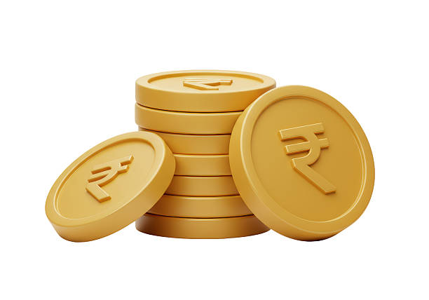 istock Isolated Stack of Indian Rupee Coins for Finance 2228645022
