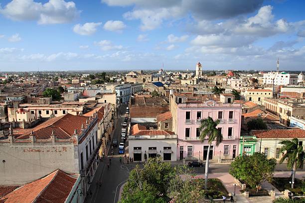 Camaguey in Cuba - city skyline aerial view.