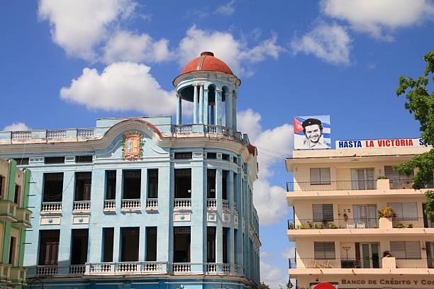 Political propaganda sign in Camaguey, Cuba. Camaguey is the 3rd largest city in Cuba and its Old Town is a UNESCO World Heritage Site.