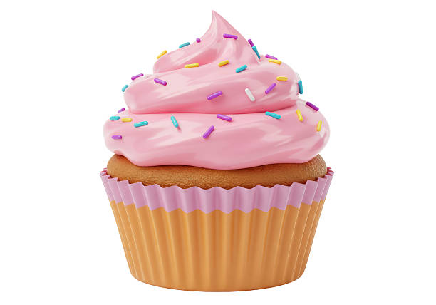 istock Isolated Cupcake with Pink Frosting and Sprinkles 2228647609