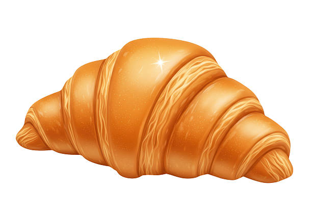 Isolated Golden Brown Croissant