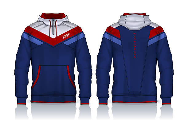 istock Hoodie shirts template.Jacket Design,Sportswear Track front and back view. 2228650030
