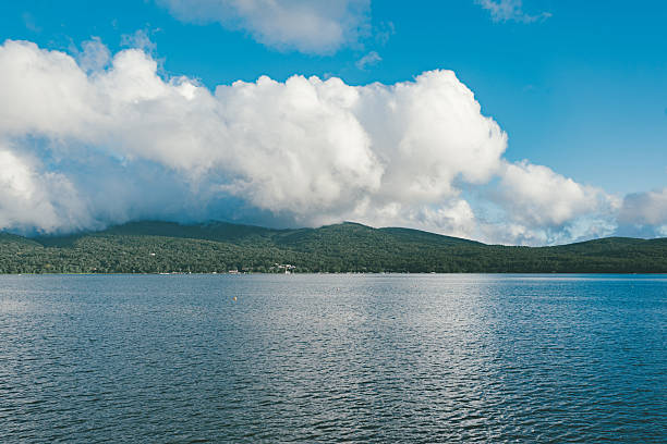 A beautiful view from a lake in Japan.