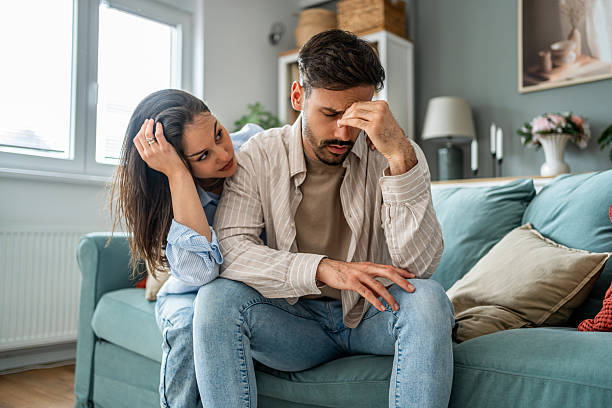 istock Young couple experiencing relationship difficulties at home 2228655377