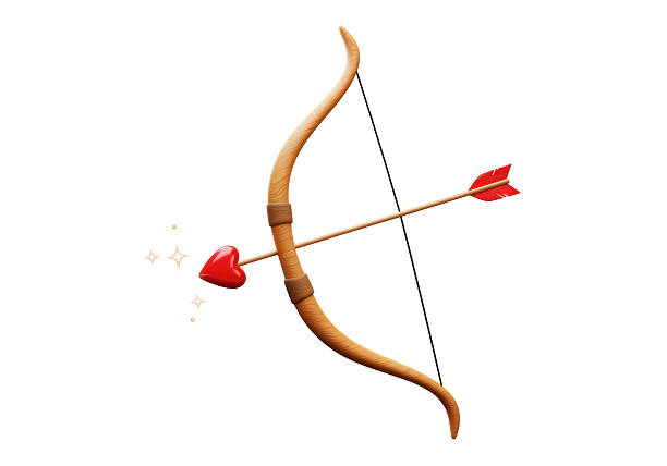 istock Isolated Cupid's Bow and Arrow Heart Target 2228657956
