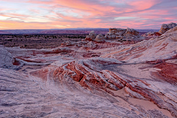 istock Sunset Glow Over White Pocket, Arizona's Surreal Desert Landscape 2228660319
