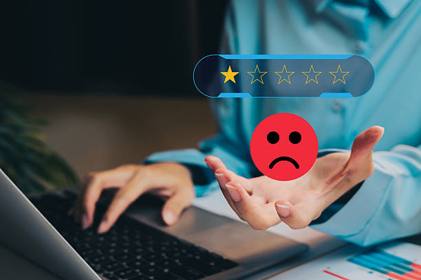 istock Dissatisfied Customer Feedback with Stars and Emoticon Symbol 2228660634