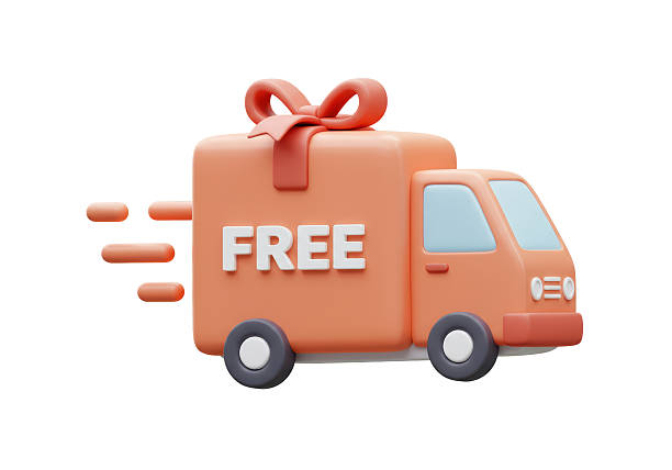 istock Isolated Free Delivery Truck with Gift Box Showcasing Shipping and E-Commerce 2228660883