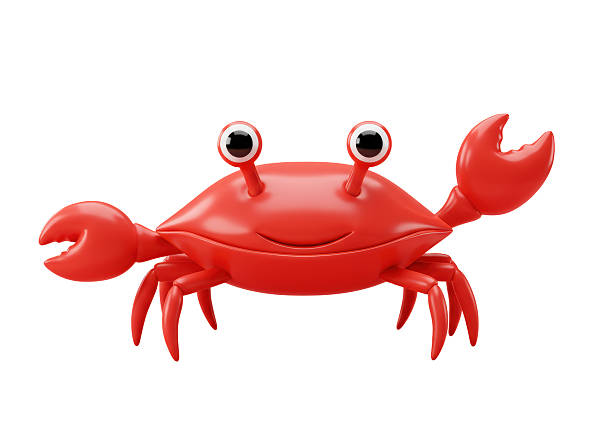 Crab is standing on sands at My Khe beach.Da Nang - Vietnam.