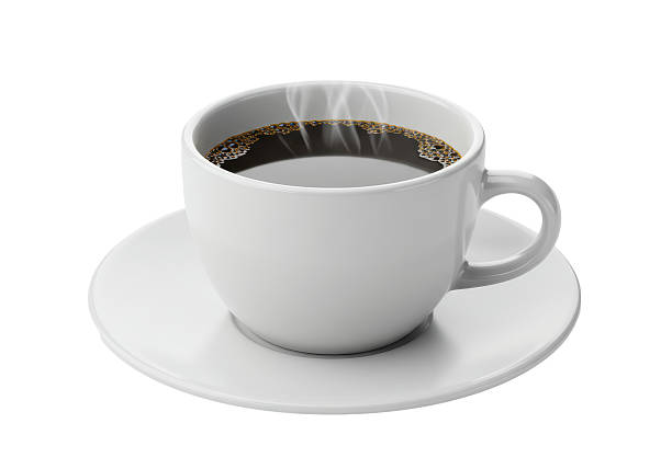 istock Isolated Steaming Cup of Black Coffee Simple White Mug 2228662106