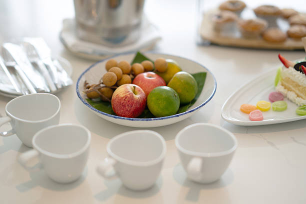 Close-Up of Dessert Table with Fruit