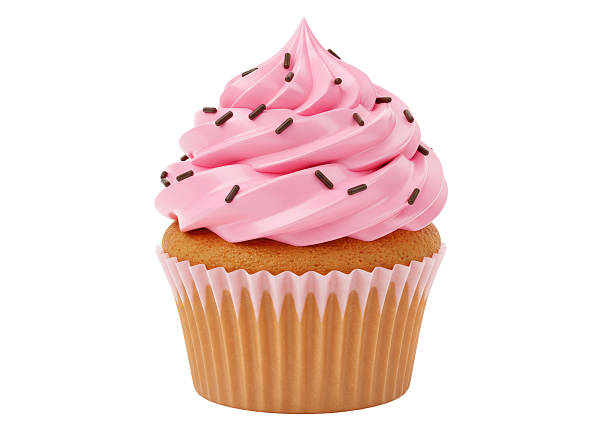 istock Isolated Pink Frosted Cupcake with Chocolate Sprinkles 2228665852