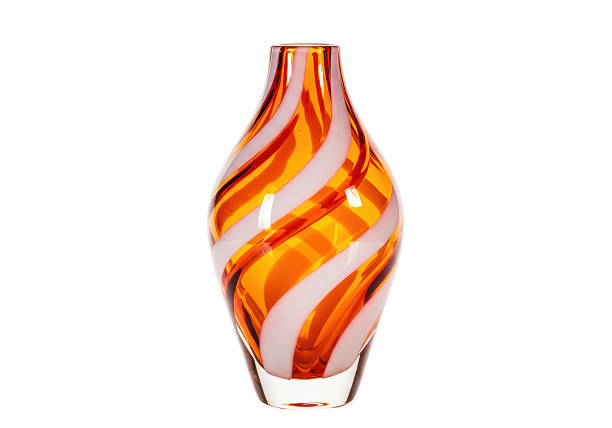Isolated Artistic Swirl Glass Vase Home Decor