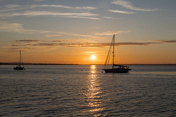 Sunrise in wexford town looking across the river slaney