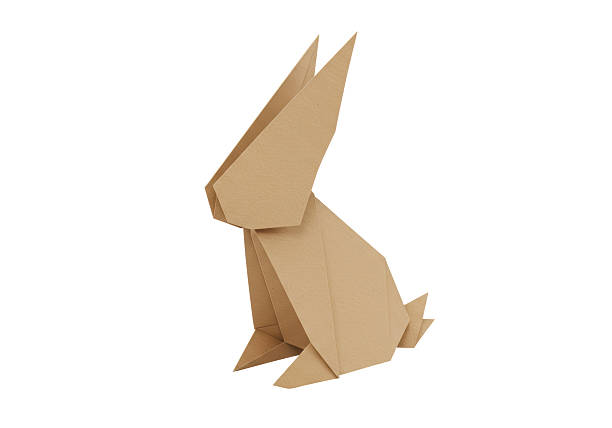 istock Isolated Origami Beige Rabbit 2228667471