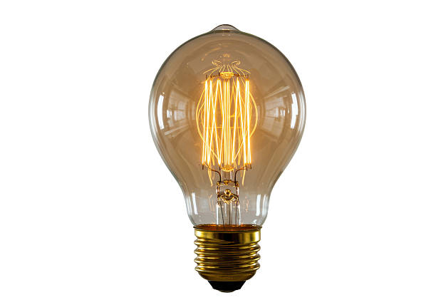 istock Isolated Vintage Edison Light Bulb Filament Detail 2228667534