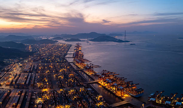 istock aerial view container in port 2228669822