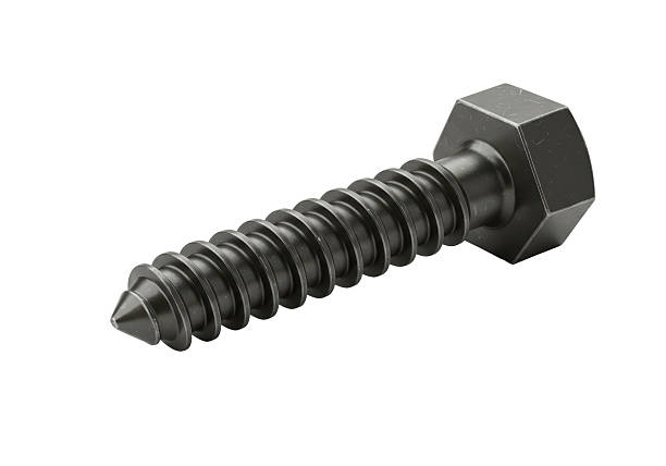 istock Isolated Black Hex Head Wood Screw Close-up 2228670674