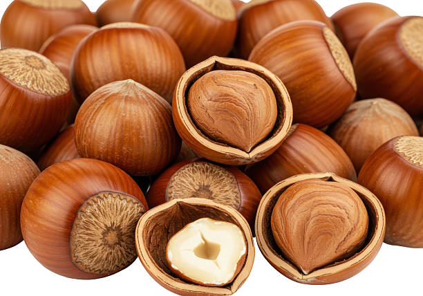 istock Isolated Pile of Hazelnuts with Shells and Kernels 2228672675