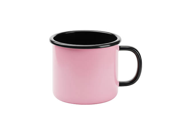 istock Isolated Pink Enamel Mug Retro Camping Drinkware 2228675079