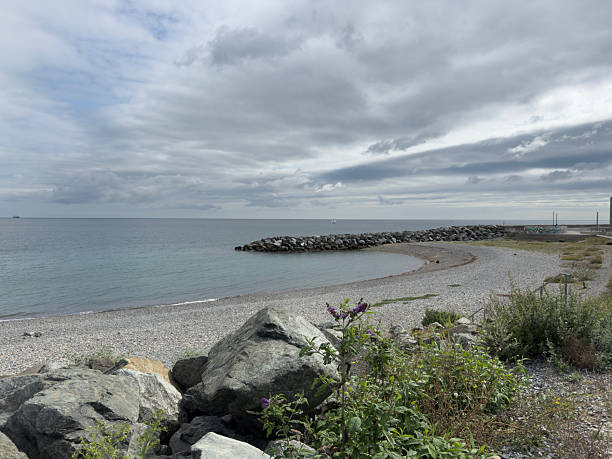 Breathtaking scenery of the coastline from Greystones to Bray on the clifftop walk