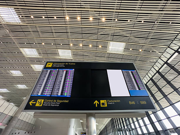 istock Flight info screen in the airport 2228681151