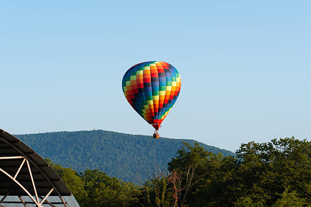 Hot Air Balloon different colors in air