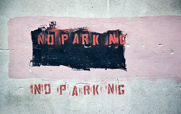 istock No Parking sign on wall 2228692252