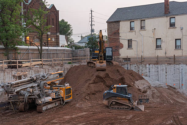 istock Construction Site, Excavator atop a mound of dirt 2228694574