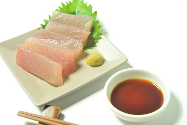 Albacore tuna sashimi served on a plate