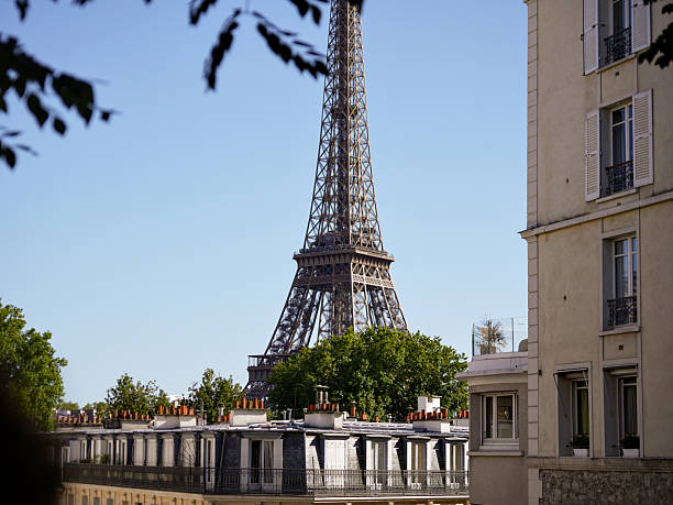 istock Eiffel Tower seen from Paris street in summer 2228696975