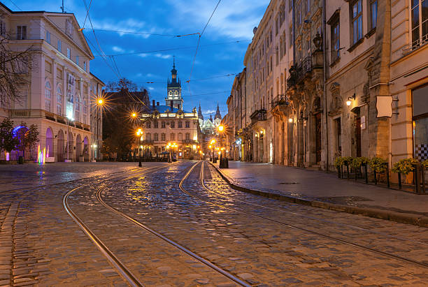 istock Market Square at dawn, Lviv, Ukraine 2228701544