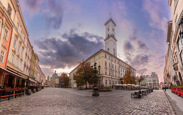 istock Market Square at dawn, Lviv, Ukraine 2228701551