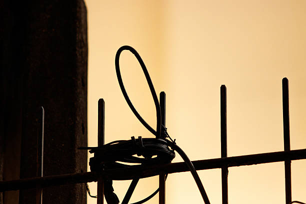 silhouette of wire outdoors in Rio de Janeiro, Brazil.