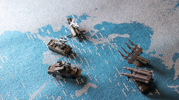 istock the missile launcher on the map 2228706697