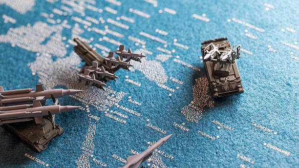 istock the missile launcher on the map 2228706703
