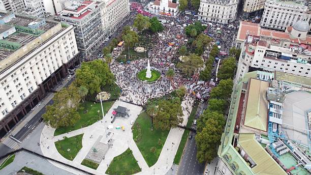 istock Crowd gathering in plaza de mayo, buenos aires, argentina 2228723450