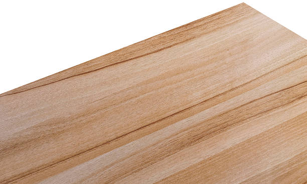 istock Top view of isolated wooden table corner on white background. 2228725026
