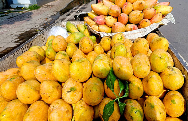 istock Fresh Ripe Mangoes on Display for sell in India 2228725102