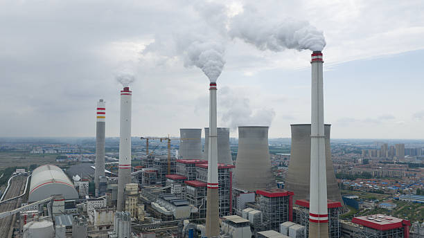 istock Thermal power plant on a cloudy day 2228725335