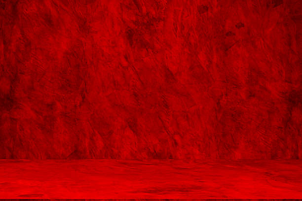 istock Studio style background wall decoration presentation uses white and red tones. with shadows cast from a nearby window, concept creating a decorative 2228726282