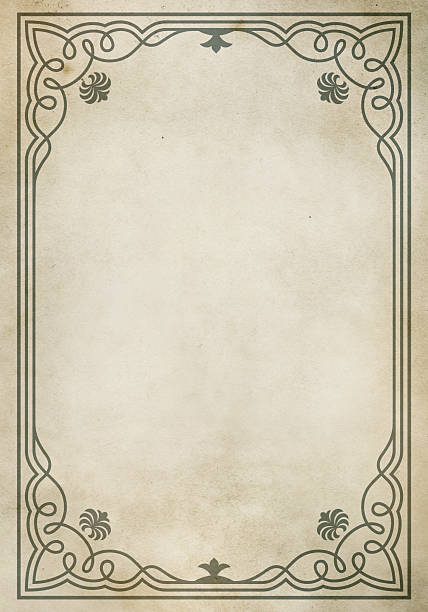 istock Old grunge paper background with decorative border. 2228727395