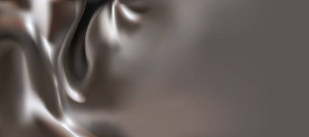 flüssiges chrommetall vektor hintergrund - fließend stock-grafiken, -clipart, -cartoons und -symbole