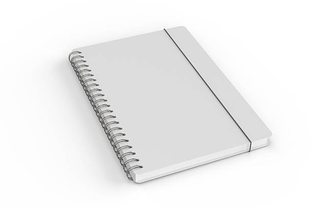 istock 3D realistic spiral bound notepad mockup with white blank paper isolated on background. For the business presentation journal, diary, notepad, booklet, paper drawing, catalogue, publisher, ads 2228736211