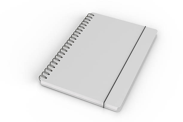 istock 3D realistic spiral bound notepad mockup with white blank paper isolated on background. For the business presentation journal, diary, notepad, booklet, paper drawing, catalogue, publisher, ads 2228736212