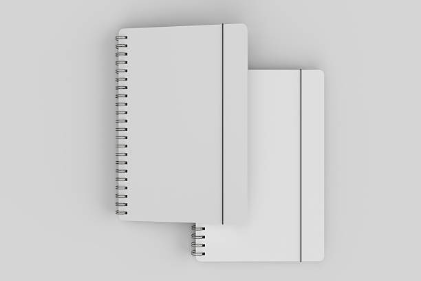 istock 3D realistic spiral bound notepad mockup with white blank paper isolated on background. For the business presentation journal, diary, notepad, booklet, paper drawing, catalogue, publisher, ads 2228736224