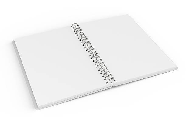 istock 3D realistic spiral bound notepad mockup with white blank paper isolated on background. For the business presentation journal, diary, notepad, booklet, paper drawing, catalogue, publisher, ads 2228736230