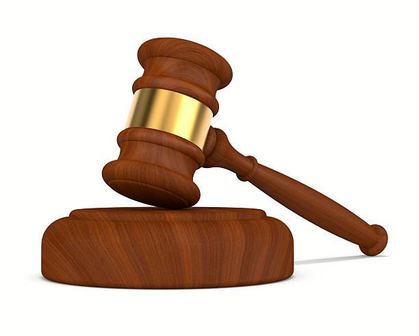 istock Judge or auction gavel on white background. Isolated 3D illustration 2228736465